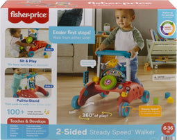 Fisher-Price - Tweezijdige loopwagen - Peuter speelgoed met geluiden