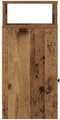 vidaXL - Nachtkastje - met - lade - 25x31x66 - cm - oud - houtkleurig