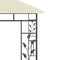 vidaXL - Prieel - met - klamboe - LED-lichtslinger - 180 - g/m² - 3x3x2,73 - m - crème
