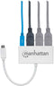 Manhattan 163552 - USB 3.2 Gen 1-hub 3 + 1 poorten - Snellaadpoort USB-C - Wit