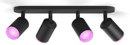 Philips Hue Fugato - Opbouwspot - 4x GU10 LED - 16 miljoen kleuren - Zwart