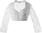 dressforfun Dirndlblouse Gretl - Dirndlblouse lange mouwen - Blikdicht voorste deel - Wit (XXL)
