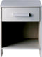 WOOOD Dennis Nachtkastje - Grenen Geborsteld - Betongrijs - 52x39x36