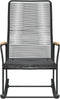 vidaXL - Tuinschommelstoel - 59x79,5x104 - cm - PVC-rattan - zwart