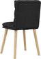 vidaXL - Eetkamerstoelen - 2 - st - stof - zwart