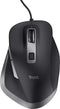 Trust Fyda - Ergonomische Draad Muis - 600-5000 DPI - 6 knoppen (rechtshandig)
