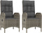 vidaXL - Tuinstoelen - 2 - st - poly - rattan - grijs