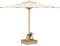 vidaXL - Parasolvoetbedekking - 70x70x25 - cm - poly - rattan - acaciahout - beige