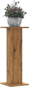 vidaXL - Plantenstandaards - 2 - st - 30x30x80 - cm - hout - artisanaal - eiken