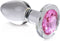 Booty Sparks - Pink Gem Glazen Buttplug Met Siersteen - Roze - Drie maten Medium