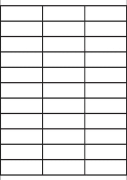 A4 etiketten 70 x 25,4 mm wit (100 vel)