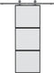 vidaXL - Schuifdeur - 76x205 - cm - gehard - glas - en - aluminium - zwart