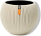 Capi Europe - Vaas bol Groove Colours - 22x18 - Beige - Opening Ø15.7 - Bloempot voor binnen - 5 jaar garantie - BGVBG103