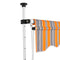 vidaXL - Luifel - handmatig - uittrekbaar - 400 - cm - geel - en - blauwe - strepen