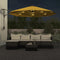 vidaXL - Wandparasol - met - LEDs - 290 - cm - geel