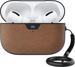 Mous Hoesje schokbestendig Geschikt voor AirPods Pro - Mous Leather Protective Case - Bruin