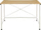 VDD Industrial Vintage Design - Bureau Stoer - laptoptafel - industrieel - wit metaal lichtbruin - 110x50x78 cm