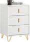 SoBuy FBT115-L-W - Nachtkastje - 3 Lades - Wit 40x40x63cm