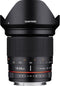 Samyang 20mm F1.8 ED AS UMC - Ultragroothoekobjectief - Handmatig scherpstellen - Four Thirds