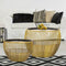 SVJ Salontafel Rond - 49x49x37 cm - Metaal - Blauw/Goud - Set van 2