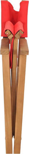 vidaXL - Regisseursstoelen - inklapbaar - 2 - st - massief - teakhout - rood