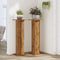 vidaXL - Plantenstandaards - 2 - st - 30x30x95 - cm - hout - artisanaal - eiken