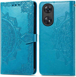 imoshion Hoesje Geschikt voor Oppo Reno 8 T (4G) Hoesje Met Pasjeshouder - imoshion Mandala Bookcase - Turquoise