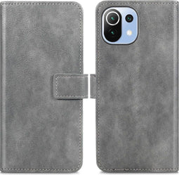 iMoshion Hoesje Geschikt voor Xiaomi Mi 11 Lite (4G) / Mi 11 Lite (5G) / 11 Lite 5G NE Hoesje Met Pasjeshouder - iMoshion Luxe Bookcase - Grijs
