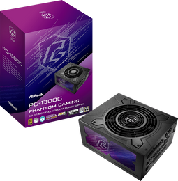 ASRock Phantom Gaming PG-1300G - Voedingsbron 1300 W 80 Plus Gold - Zwart