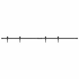 vidaXL - Ophangset - voor - schuifdeur - 213 - cm - koolstofstaal