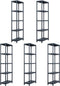 vidaXL - Opbergrekken - 5 - st - 125 - kg - 60x30x180 - cm - kunststof - zwart