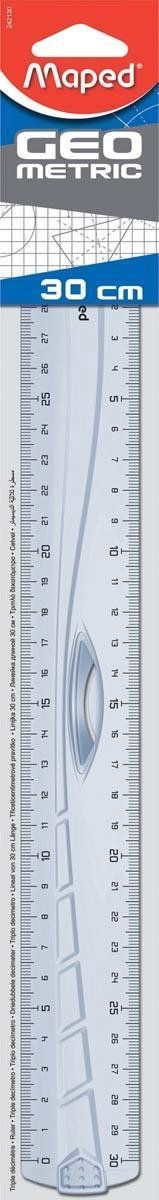 Maped decimeterlat Geometric driedubbele decimeter 30 cm transparant
