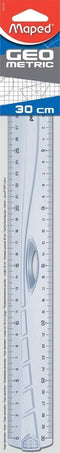 Maped decimeterlat Geometric driedubbele decimeter 30 cm transparant