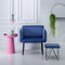 Leunstoel Synthetisch materiaal Blauw Metaal
