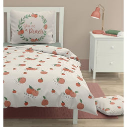 ROUPILLON Peachy dekbedset - 2 stuks - 140 x 200 - 100% katoen - Pastel