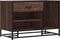 vidaXL - Schoenenbank - 80x40x53,5 - cm - bewerkt - hout - en - metaal - bruin - eiken