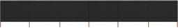 vidaXL - Windscherm - 6-panelen - 800x80 - cm - stof - zwart