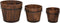 vidaXL - Plantenbakset - houten - emmer - 3-delig - massief - vurenhout