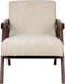 Housecraft Living Panadero Fauteuil met armleuning Hout Bruin donker/ Beige