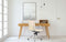 Feel Home - Lage design bureaustoel - Echt leer - Creme