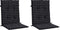 vidaXL - Stoelkussens - 2 - st - lage - rug - ruitpatroon - stof - zwart