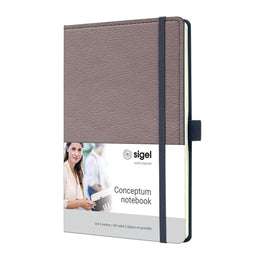 Sigel notitieboek A5 - Conceptum - 194 pagina's - 80 grams - dots - taupe - SI-CO691