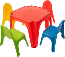 Starplay Speeltafel En Stoelen Set Rood 5-delig