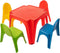 Starplay Speeltafel En Stoelen Set Rood 5-delig