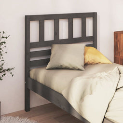 vidaXL - Hoofdbord - 106x4x100 - cm - massief - grenenhout - grijs