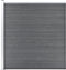 vidaXL - Schuttingset - 2 - vierkant - en - 1 - schuin - 446x186 - cm - HKC - grijs