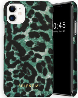 Selencia Hoesje Geschikt voor iPhone 11 Hoesje - Selencia Maya Fashion Backcover - groen