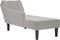 vidaXL - Chaise - longue - met - rechterarmleuning - stof - wolk - grijs