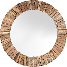 D - Livingfurn - Spiegels Dakota Mirror - 40x40x4 - Riverwood