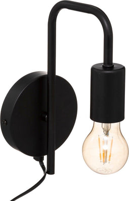 Atmosphera Wandlamp - Lamp - Zwart en Metaal - H25cm